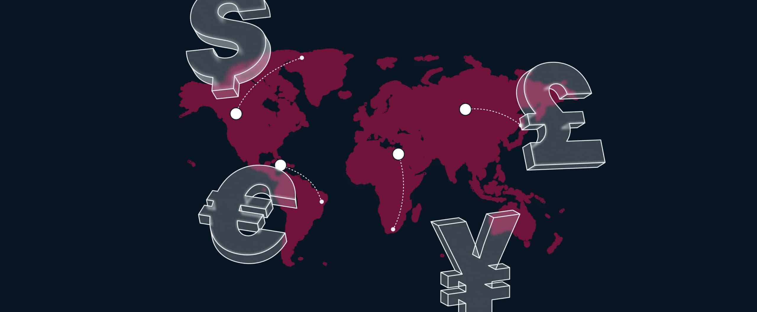 global map and currencies
